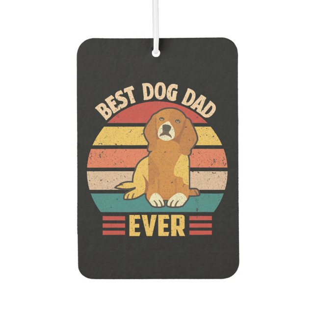 Best Dog Dad Ever  Car Air Freshener (Front)