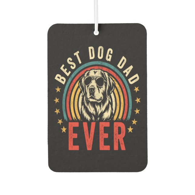 Best Dog Dad Ever Car Air Freshener (Front)
