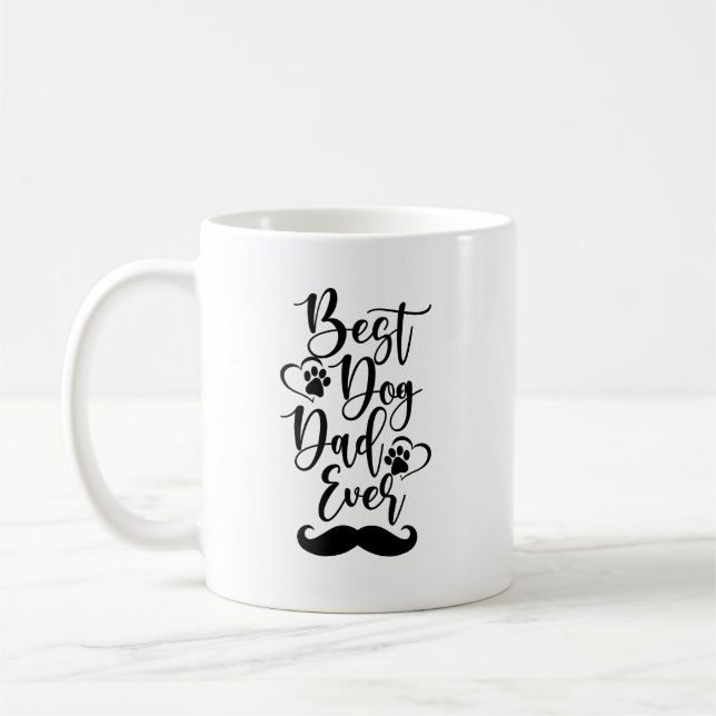 Best Dog Dad Ever  Coffee Mug (Left)
