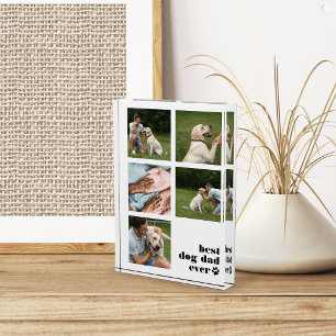 Best Dog Dad Ever Collage Photo Block