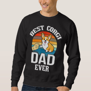 Best Dog Dad Ever Corgi Retro Vintage Sweatshirt