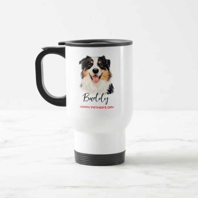 Best Dog Dad Ever | Custom Father’s Day Travel Mug (Left)
