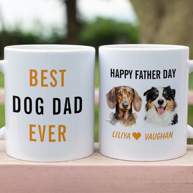 Best Dog Dad Ever Custom | Funny Dog  Coffee Mug (Best Dog Dad Ever Custom | Funny Dog Coffee Mug
)