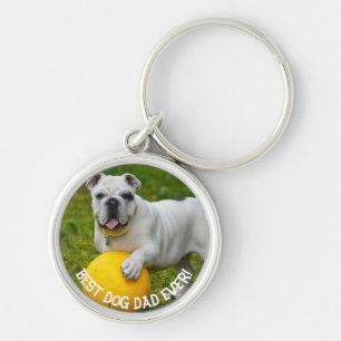 Best Dog dad Ever Custom Photo keychain, dad gift, Key Ring