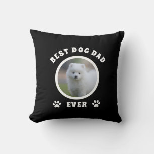 Best Dog Dad Ever Custom Photo Personalised Cushion