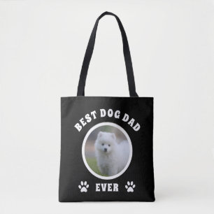 Best Dog Dad Ever Custom Photo Personalised Tote Bag