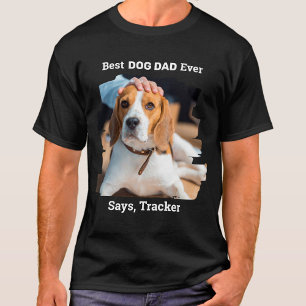 Best Dog Dad Ever Cute Personalised Pet Photo T-Shirt