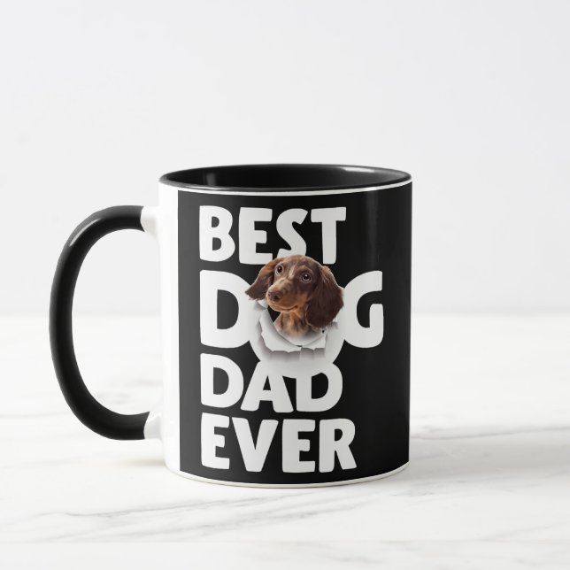 Best Dog Dad Ever Dachshund Fathers Day  Mug (Left)