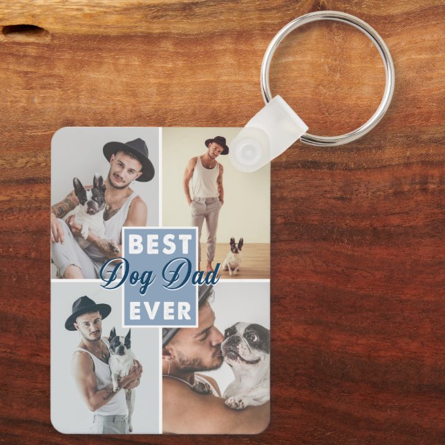 Best Dog Dad Ever Father's Day Best Dog Ever Key Ring (Back)