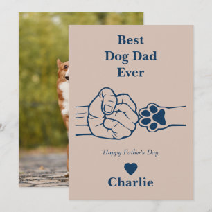 Best Dog dad ever fist bump father's day card
