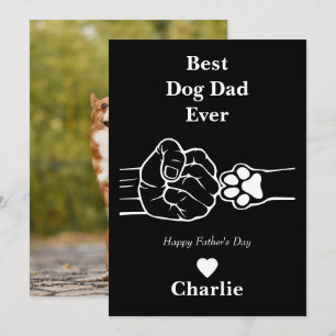 Best Dog dad ever fist bump father's day card