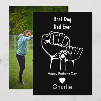 Best Dog dad ever fist bump father's day card