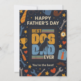 Best Dog Dad Ever Flat Cards Fathers Day Gifts