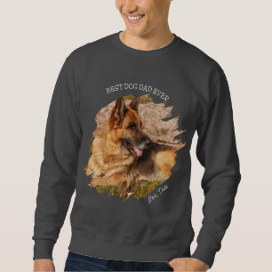Best Dog Dad Ever Fun Custom Pet Photo Sweatshirt
