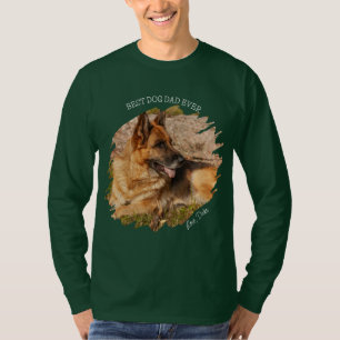 Best Dog Dad Ever Fun Custom Pet Photo T-Shirt
