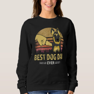 Best Dog Dad Ever German Shepherd Retro Puppy Des Sweatshirt