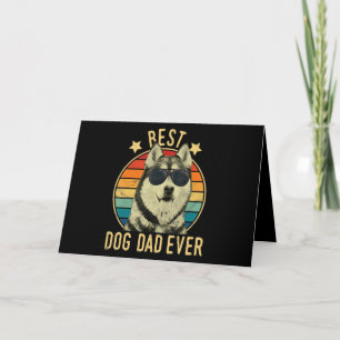Best dog dad ever Gift for siberian husky dad Holiday Card