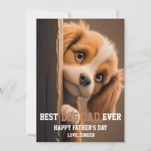 Best Dog Dad Ever! Greeting  Card Personalised