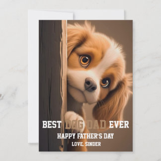 Best Dog Dad Ever! Greeting  Card Personalised