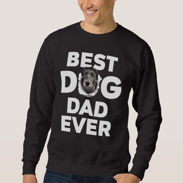 Best Dog Dad Ever Irish Wolfhound Sweatshirt (Front)