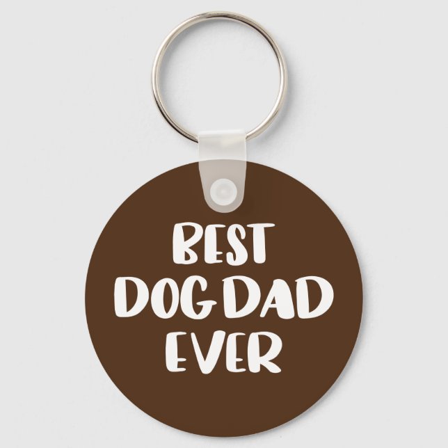 Best Dog Dad Ever Key Ring (Front)