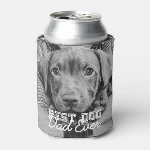 Best Dog Dad Ever Modern Custom Pet Photo Can Cooler