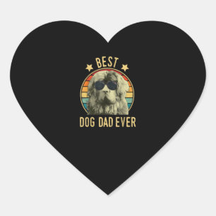 Best dog dad ever newfoundland dad gift heart sticker