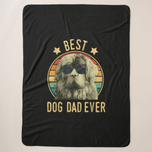 Best dog dad ever newfoundland dad gift sherpa blanket