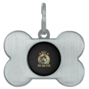 Best dog dad ever newfoundland owner day gift pet ID tag