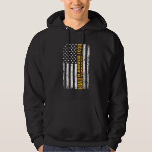 Best Dog Dad Ever Outfit Retro American Flag Dog Hoodie
