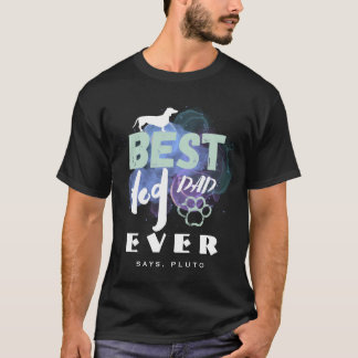 Best Dog Dad Ever Paw Watercolor T-Shirt