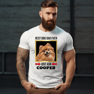 Best Dog Dad Ever Personalised Dog Photo T-Shirt