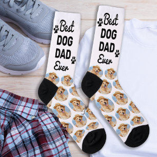 Best Dog Dad Ever Personalised Pattern Pet Photo Socks