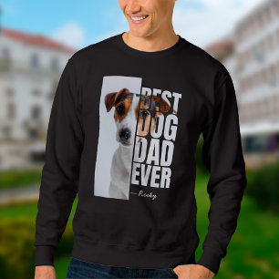 Best Dog Dad Ever Personalized Pet Photo & Name Sweatshirt