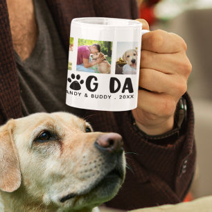 BEST DOG DAD EVER Photo Collage Personalised Coffee Mug