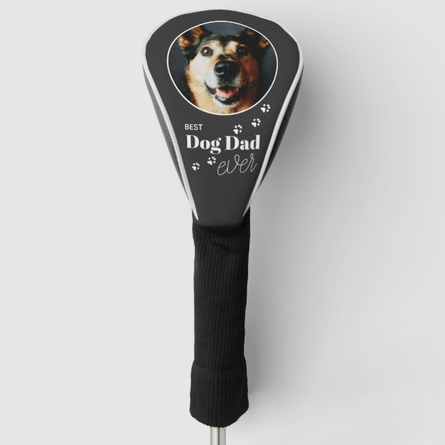 Best Dog Dad Ever Photo Golf Head Cover (Front)