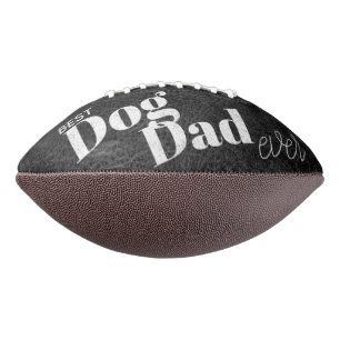 Best Dog Dad Ever Retro Typography Football