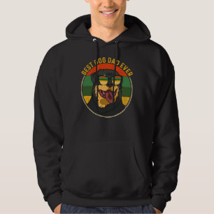 Best Dog Dad Ever Retro Vintage Rottweiler Dog Lov Hoodie