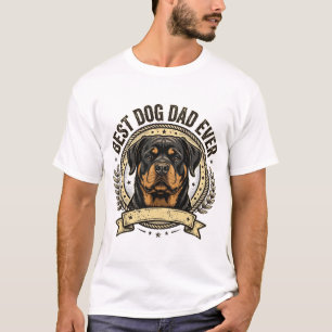Best Dog Dad Ever Rottweiler Vintage T-Shirt