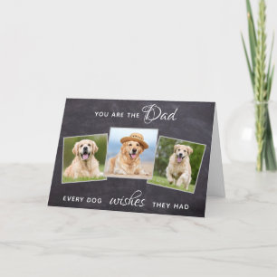 Best Dog Dad Ever Rustic Pet Photo Father's Day Holiday Card