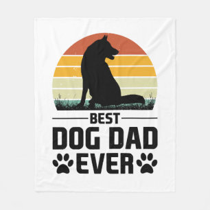 Best Dog Dad Ever T-Shirt 3 Fleece Blanket