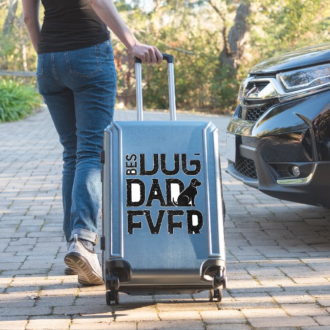Best Dog Dad Ever T-Shirt Design (3) (Suitcase Insitu)