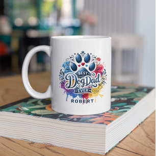 Best Dog Dad Ever  Two-Tone Coffee Mug