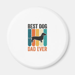 Best Dog Dad Ever Vintage Dachshund Shirt Design_1 Magnet