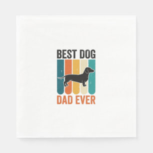 Best Dog Dad Ever Vintage Dachshund Shirt Design_1 Napkin