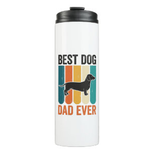 Best Dog Dad Ever Vintage Dachshund Shirt Design_1 Thermal Tumbler