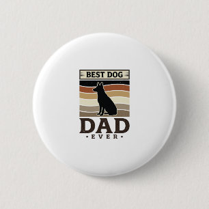 Best Dog Dad Ever Vintage Dog Lover Design_1 6 Cm Round Badge
