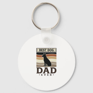 Best Dog Dad Ever Vintage Dog Lover Design_1 Key Ring