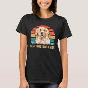 Best Dog Dad Ever Vintage Golden Retriever Dog T-Shirt