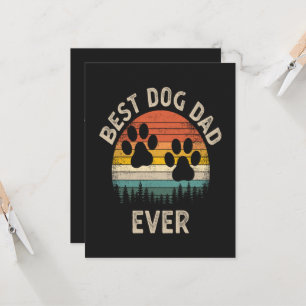 Best Dog Dad Ever Vintage Invitation